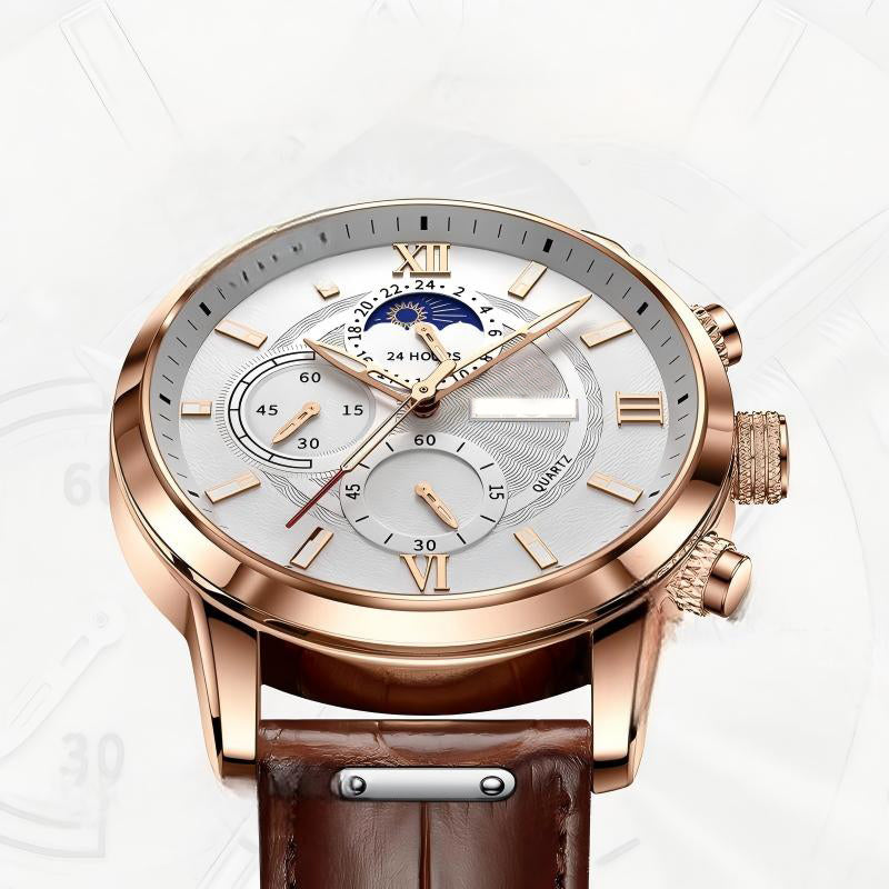 Men's Multifunction Waterproof Luminous Quartz Watch