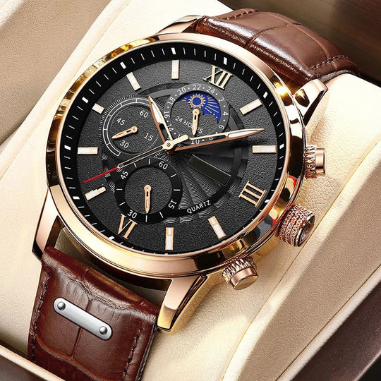 Men's Multifunction Waterproof Luminous Quartz Watch