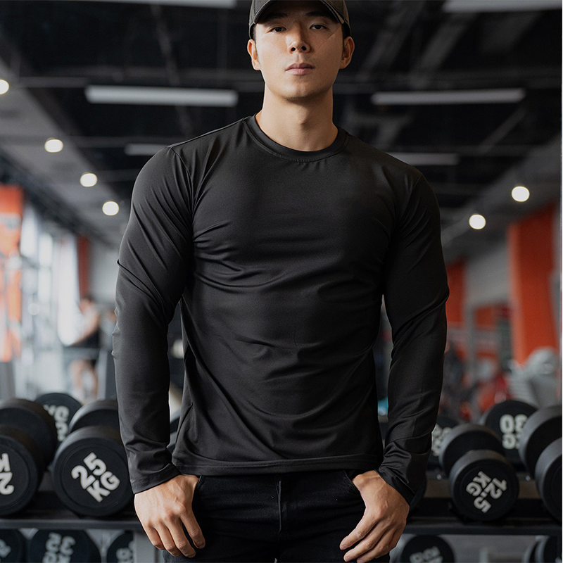 Men's Long Sleeve Quick-Dry Athletic Shirts