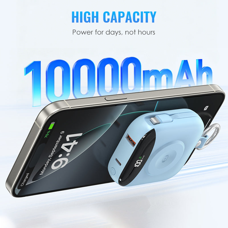📢📢50% DE DESCONTO!!!⏰Banco de enerxía magnético portátil de carga rápida