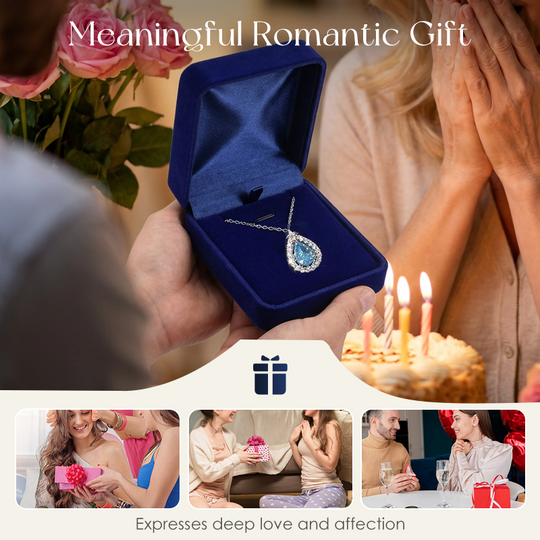 💎✨ Timeless Elegance | Blue Teardrop Pendant for Women | Shine Every Day 【New 2026 | 30% OFF】