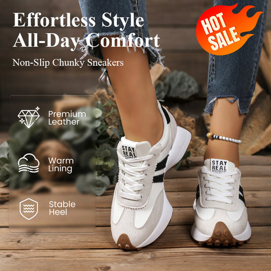 Zapatillas gruesas antideslizantes informales para mujer
