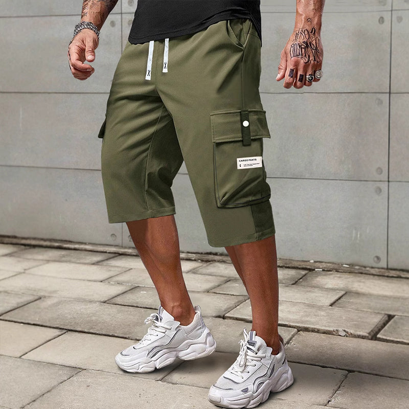 ⏳LAST DAY SALE 50% OFF !!📢Men's Casual Drawstring Capri Cargo Pants