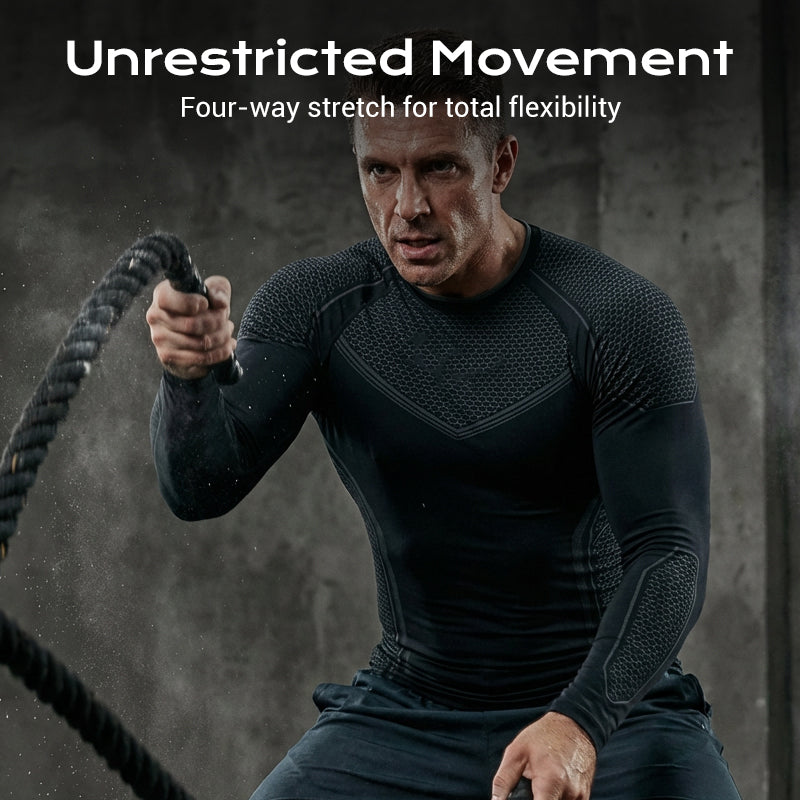 Trainings-T-shirt met lange mouwen voor heren