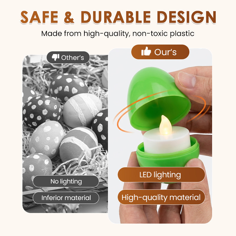 Lysende påskeegg med LED-lys