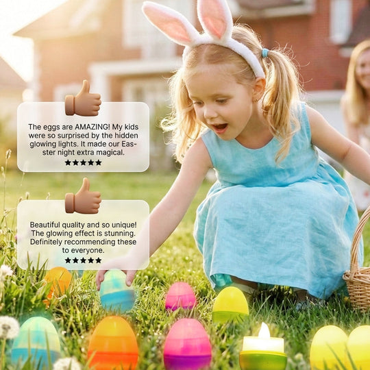 Lysende påskeegg med LED-lys