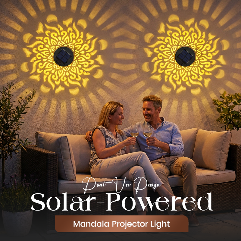 💡💓Surprise Price: Only £10.99!!🔥Solar-Powered Mandala Projector Light🎁🏠