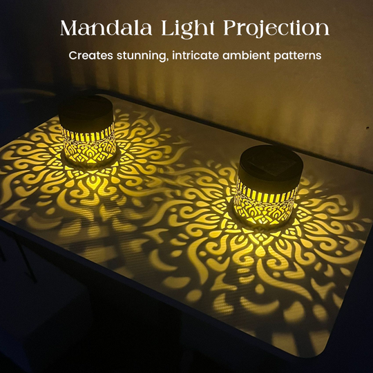 💡💓Surprise Price: Only £10.99!!🔥Solar-Powered Mandala Projector Light🎁🏠