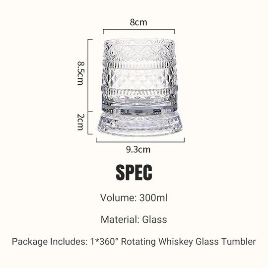 🥳2026 HOT SALE🥳💞50K+ SOLD!🥃🌀 50% OFF! 360° Rotating Whiskey Glass – Spins but never spills. Unique tumbler for home bar or gifts. Add fun to every sip. 🎁✨