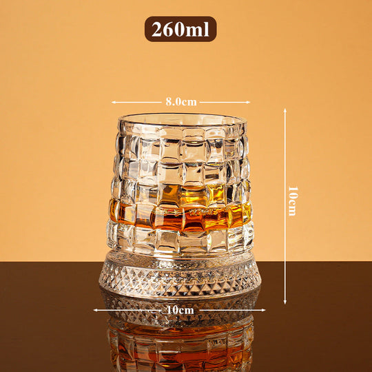 🥳2026 HOT SALE🥳💞50K+ SOLD!🥃🌀 50% OFF! 360° Rotating Whiskey Glass – Spins but never spills. Unique tumbler for home bar or gifts. Add fun to every sip. 🎁✨