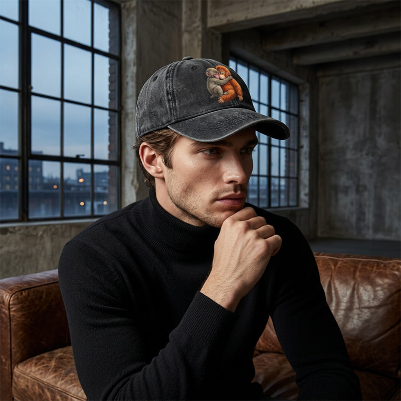 Vintage Cute Animal Print Baseball Cap