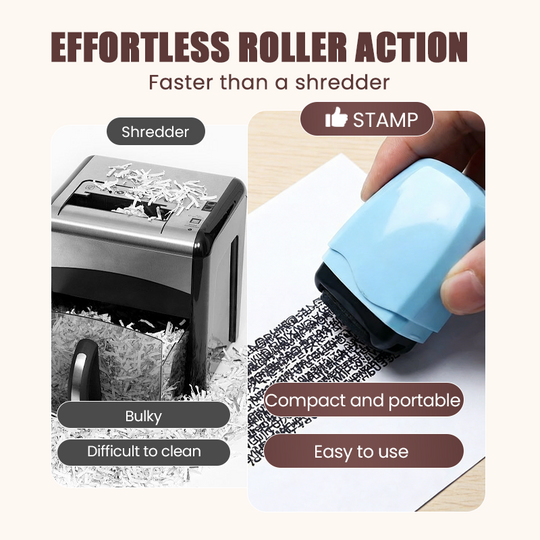⏰️LIMITED-TIME 30% OFF!💞50K+ SOLD!🛡️ ✉️Privacy Roller Stamp – Hide personal info instantly. No shredding needed. Refillable & portable. 🔏✨
