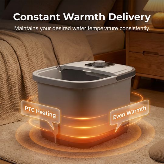 Heated Foot Spa Bath with Massage Rollers
