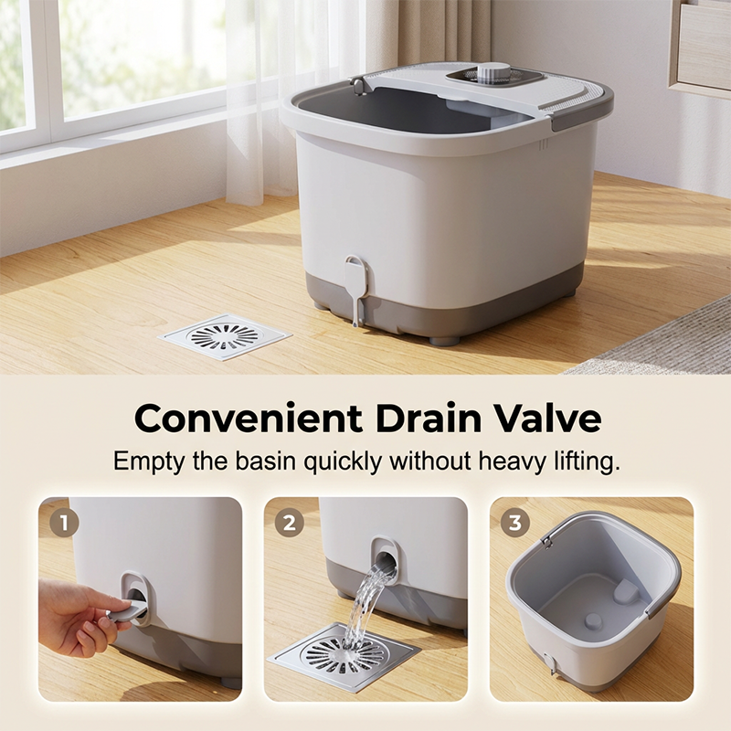 Heated Foot Spa Bath with Massage Rollers