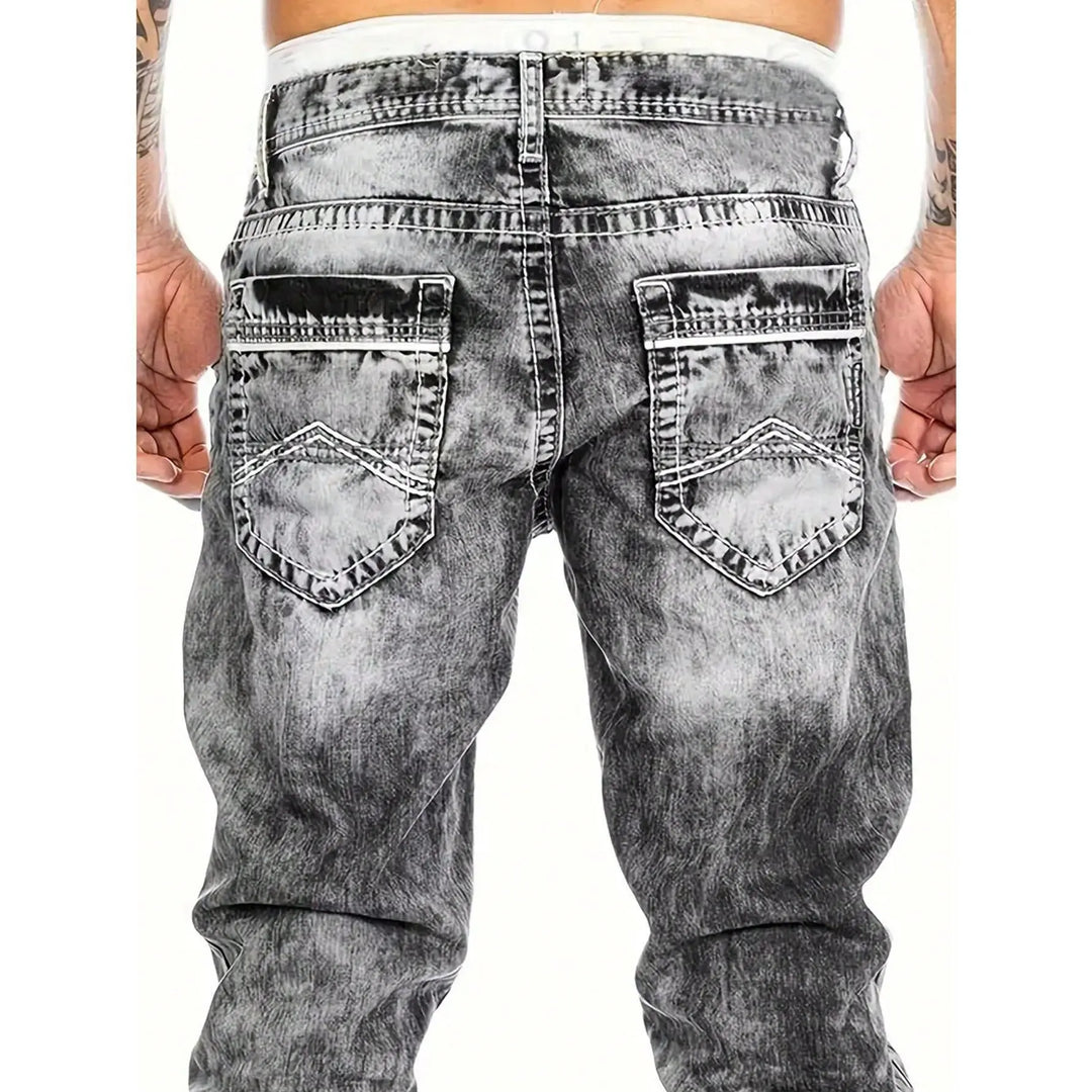 Herrenmode, kreative Stretch-Denim-Jeans, minimalistischer Stil, geeignet für den Sommer, Emo-Stil – kostenloser Versand für zwei Teile