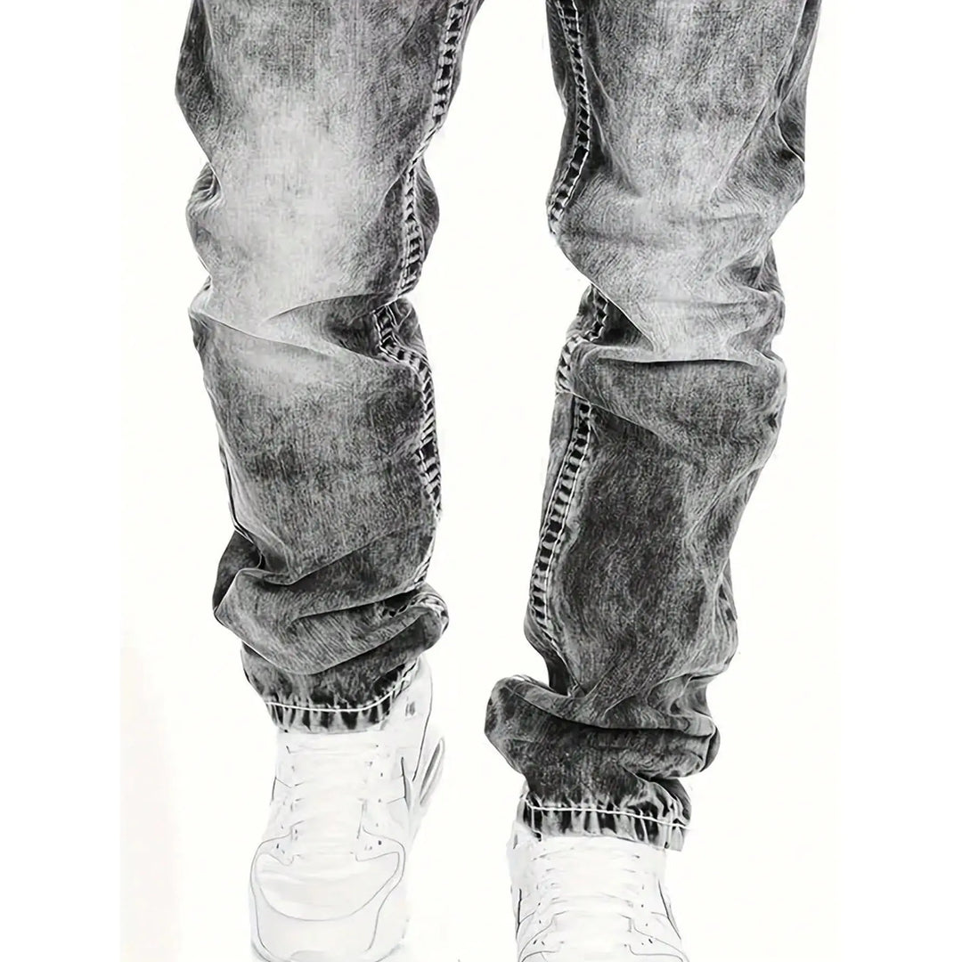 Herrenmode, kreative Stretch-Denim-Jeans, minimalistischer Stil, geeignet für den Sommer, Emo-Stil – kostenloser Versand für zwei Teile