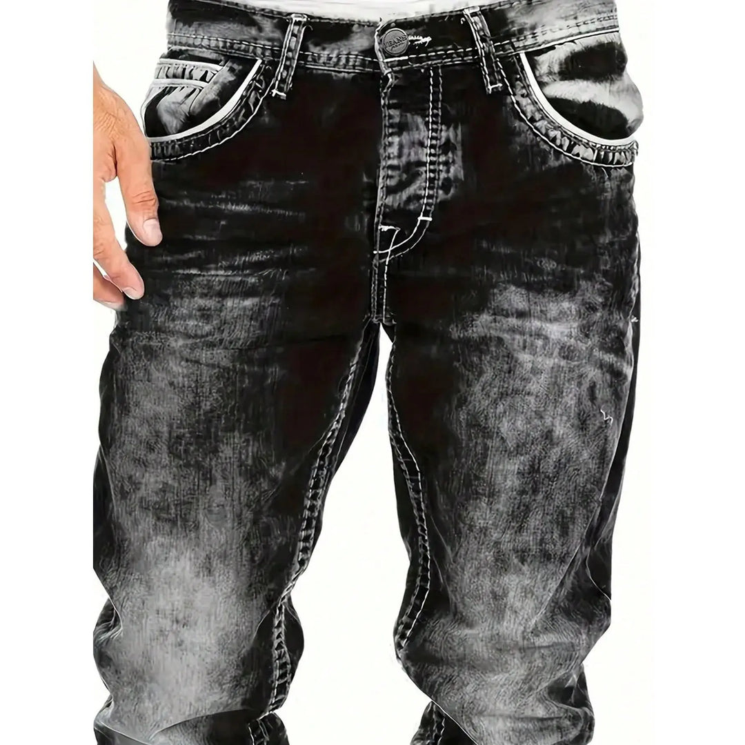 Herrenmode, kreative Stretch-Denim-Jeans, minimalistischer Stil, geeignet für den Sommer, Emo-Stil – kostenloser Versand für zwei Teile