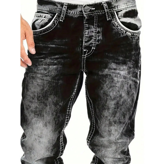 Herrenmode, kreative Stretch-Denim-Jeans, minimalistischer Stil, geeignet für den Sommer, Emo-Stil – kostenloser Versand für zwei Teile