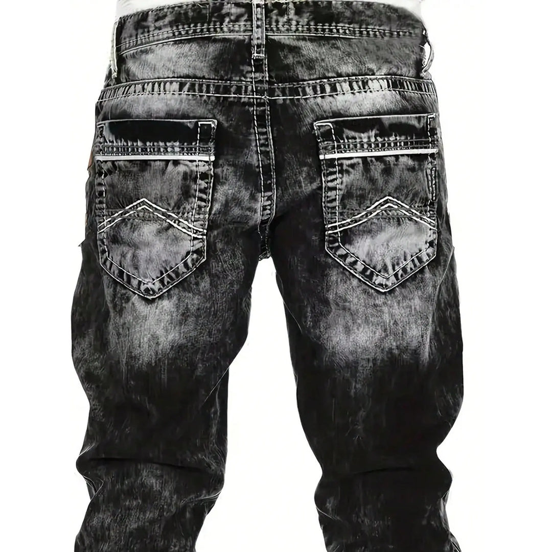 Herrenmode, kreative Stretch-Denim-Jeans, minimalistischer Stil, geeignet für den Sommer, Emo-Stil – kostenloser Versand für zwei Teile