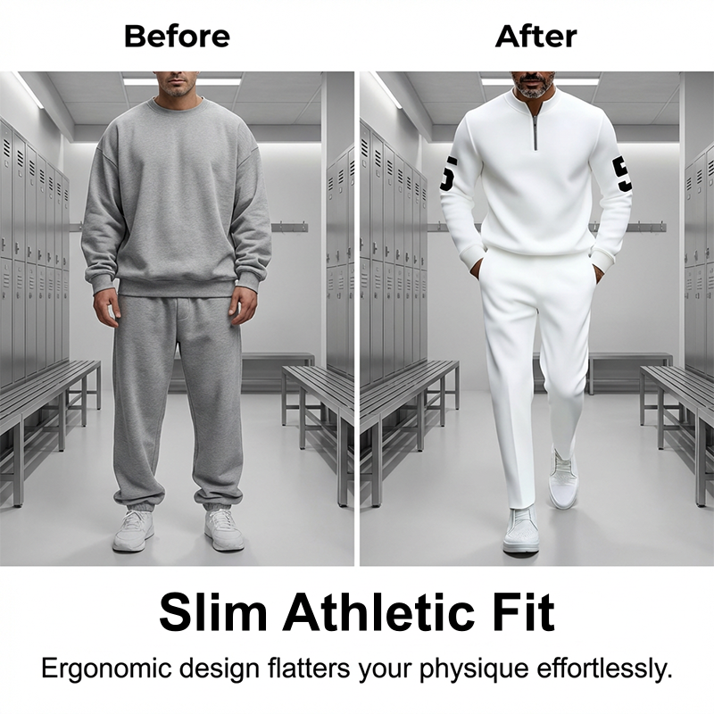 👕 50% OFF NOW! 🔥 Men's Half-Zip Top & Pants 2-Piece Set – Stylish Design, Comfortable Fit & Perfect for Casual Wear 👖