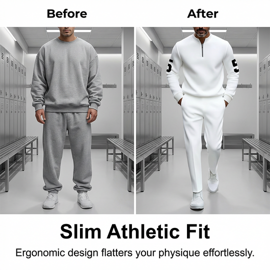 👕 50% OFF NOW! 🔥 Men's Half-Zip Top & Pants 2-Piece Set – Stylish Design, Comfortable Fit & Perfect for Casual Wear 👖