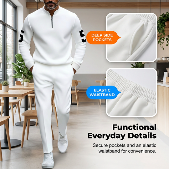 👕 50% OFF NOW! 🔥 Men's Half-Zip Top & Pants 2-Piece Set – Stylish Design, Comfortable Fit & Perfect for Casual Wear 👖