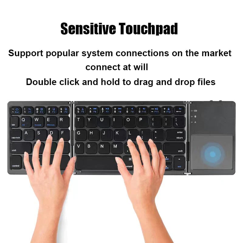 Teclado Bluetooth plegable con Touchpad
