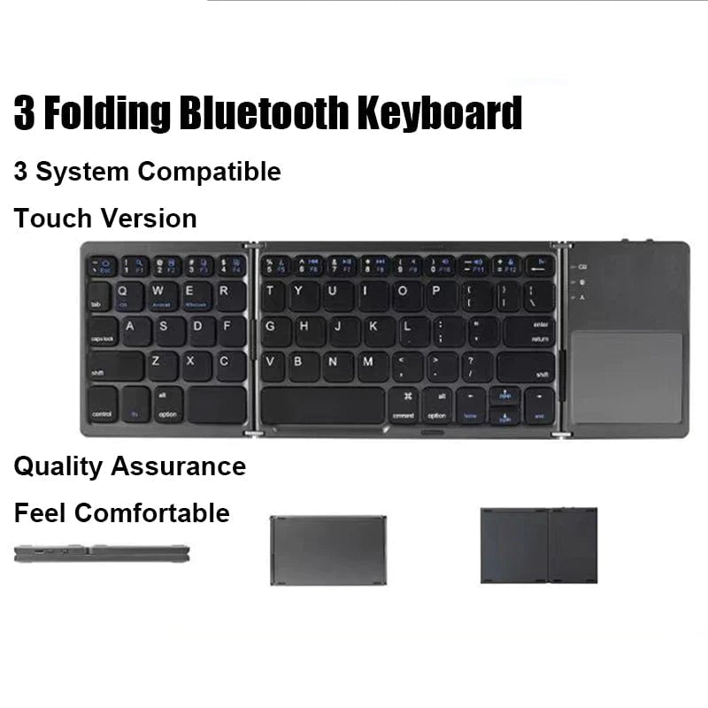 Teclado Bluetooth plegable con Touchpad