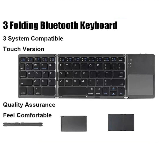 Teclado Bluetooth plegable con Touchpad