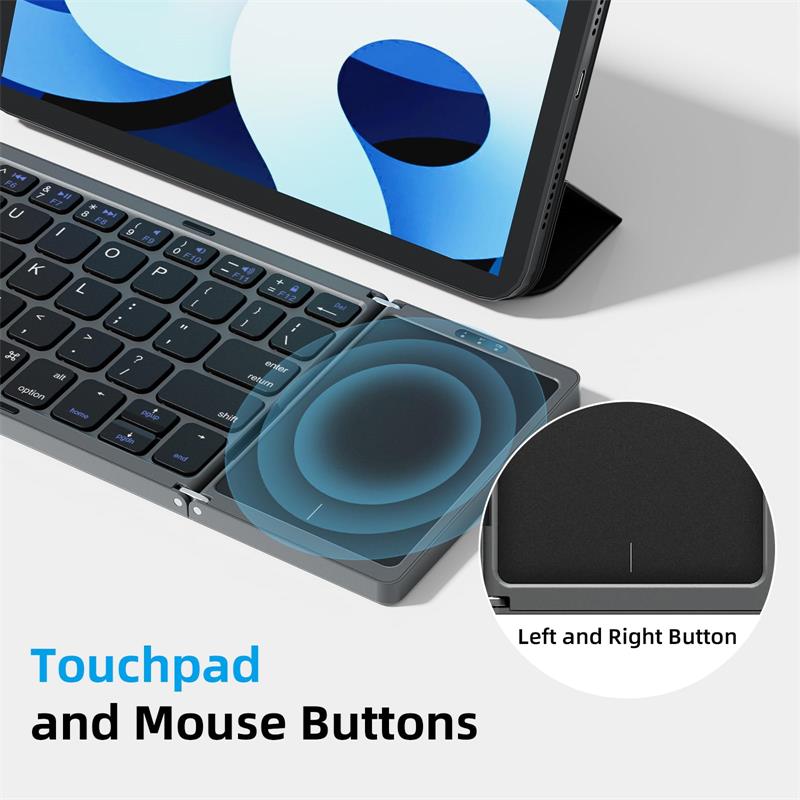 Teclado Bluetooth plegable con Touchpad