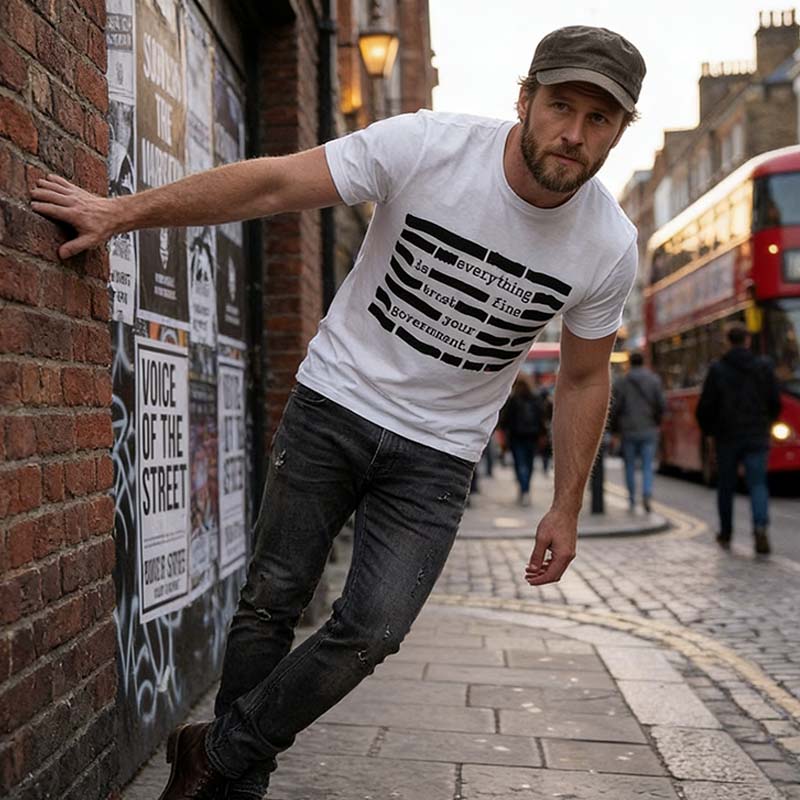 "Lita på din regering" satirisk T-tröja