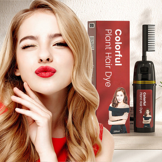 Tintura per capelli vegetale colorata, con innovativo applicatore a pettine