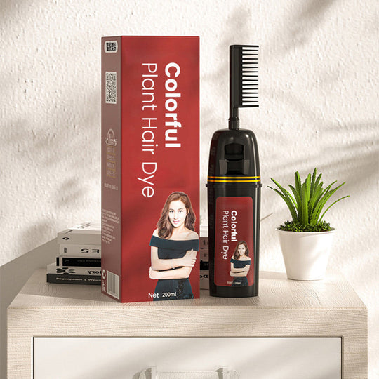 Tintura per capelli vegetale colorata, con innovativo applicatore a pettine