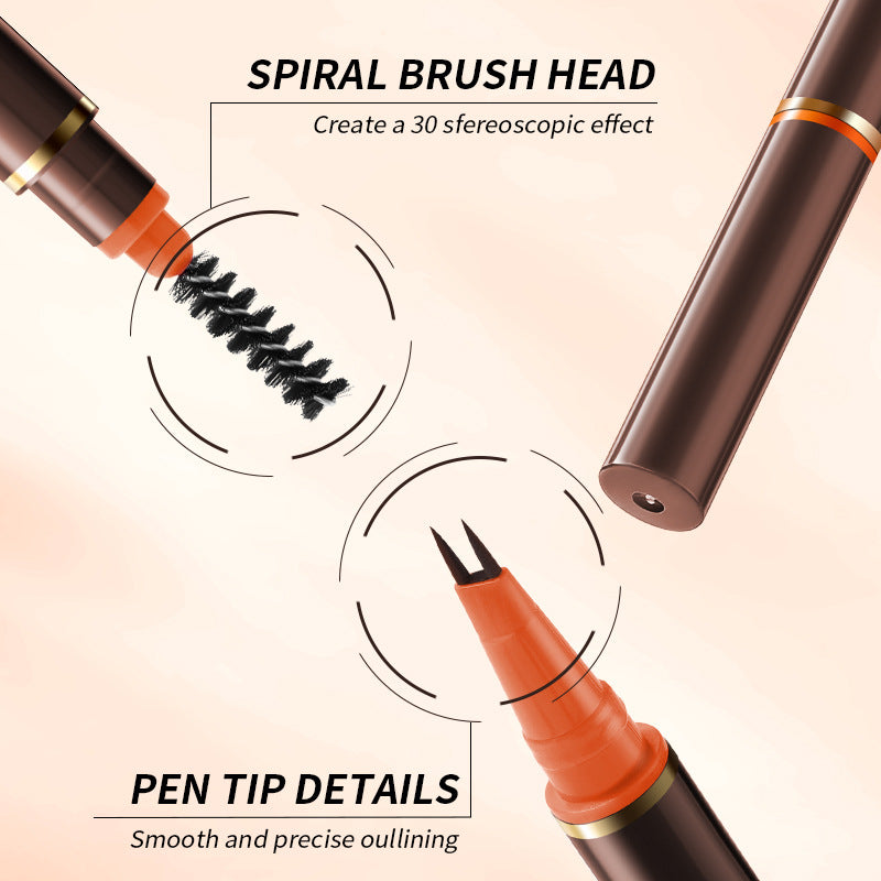 Dual-Ended 2-Fork Liquid Eyebrow Pen