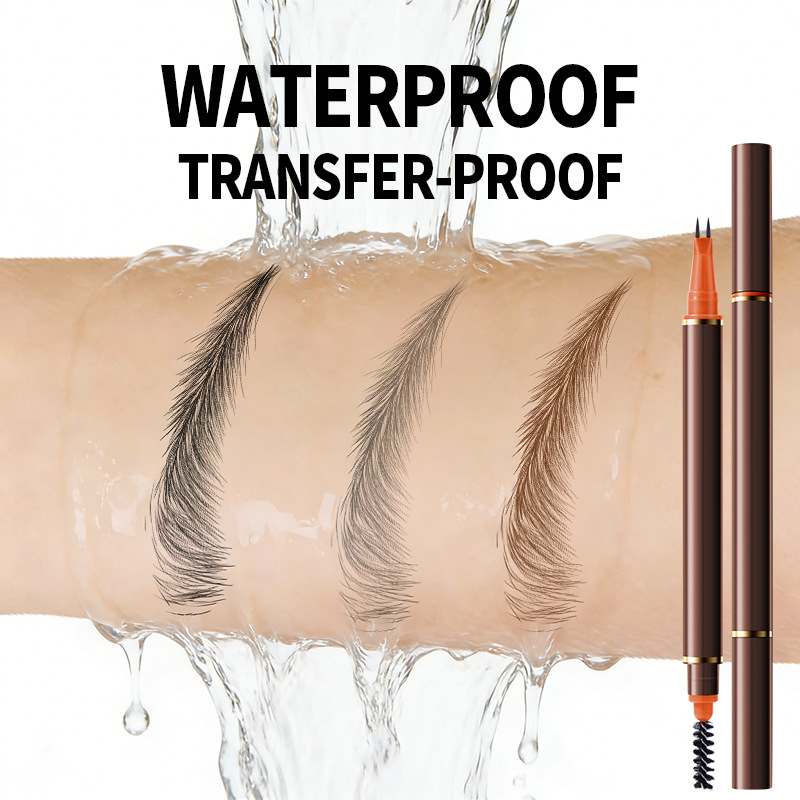 Dual-Ended 2-Fork Liquid Eyebrow Pen