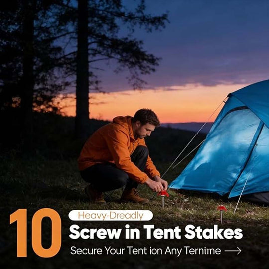 🔩 Ultra-Strong Spiral Steel Tent Peg – Heavy-Duty, Anti-Rust & Perfect for Camping & Outdoor ⛺