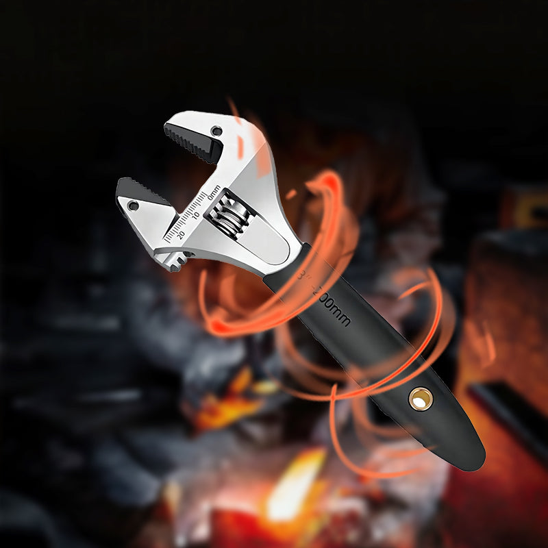 Multifunctional Wide Jaw Ratchet Adjustable Wrench