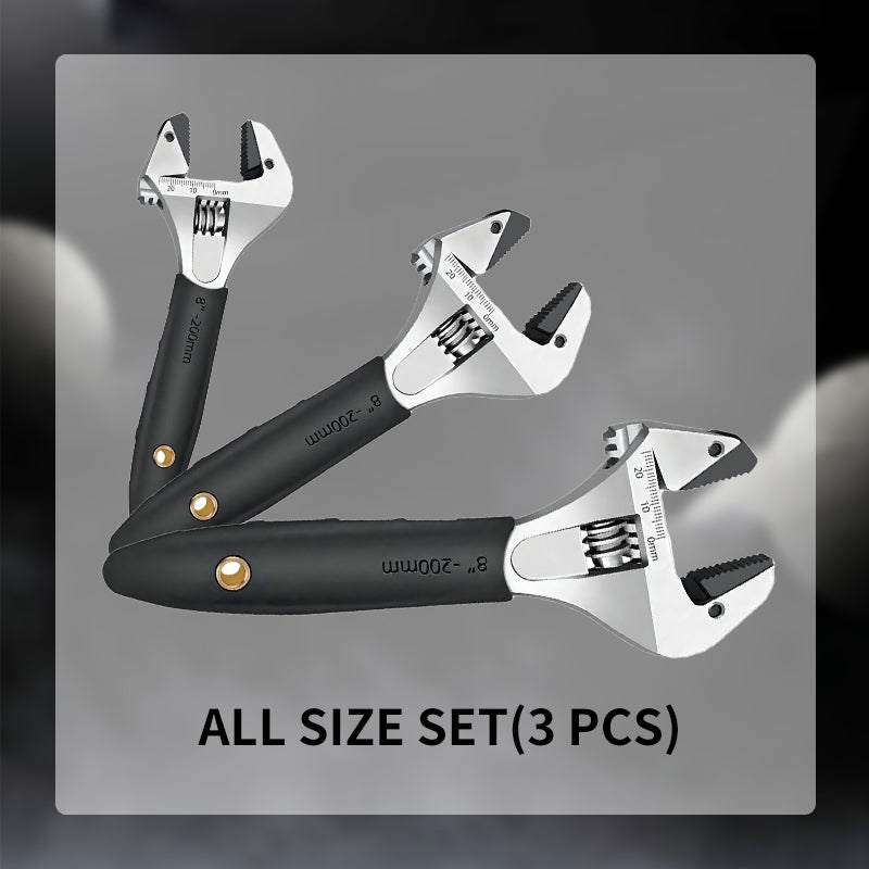 Multifunctional Wide Jaw Ratchet Adjustable Wrench