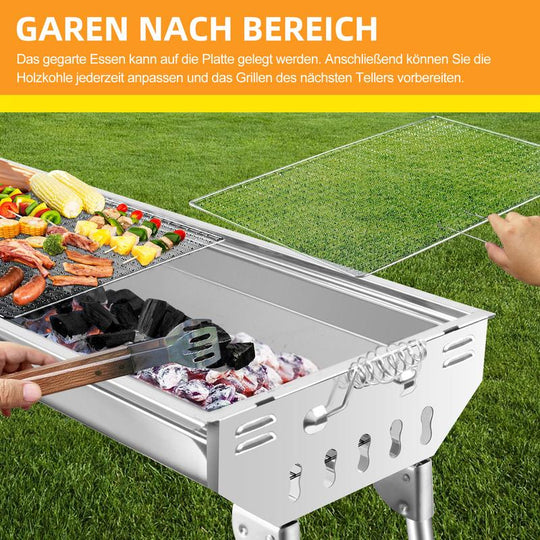 Tragbarer Klappgrill, Standgrill, Edelstahlgrill