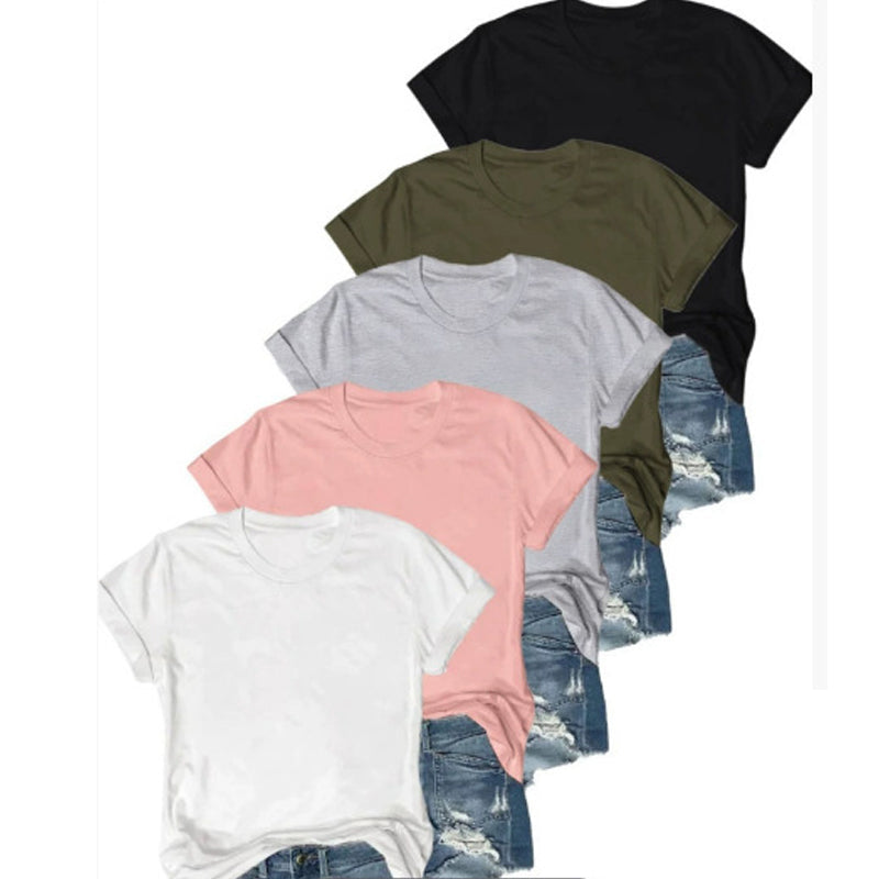 👕 50% OFF NOW! 🌈 5-Pack Versatile Solid Color T-Shirt – Soft Cotton, Breathable & Perfect for Daily Wear✨
