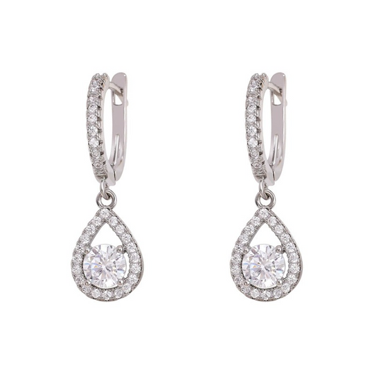 Elegant Teardrop Dangle Hoop Earrings