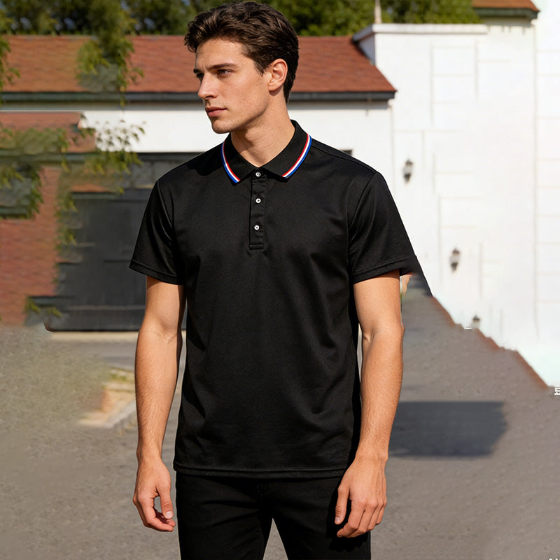 Men's Classic Short-Sleeve Collared Shirt Set