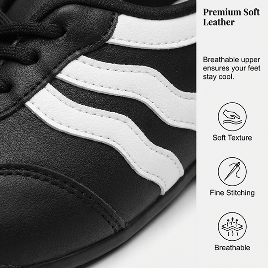 Women's Retro Wave Stripe Lace-Up Sneakers