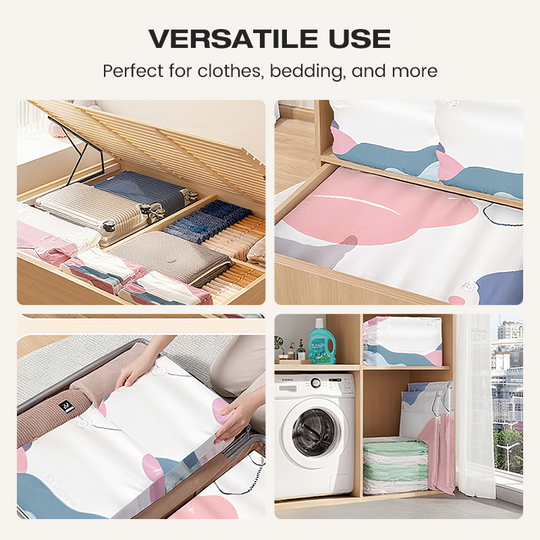 🏆🧳No‑Pump Vacuum Storage Bags – Press & seal, no pump needed. Saves 80% space, keeps clothes dry & dust‑free. Perfect for bulky bedding & off‑season gear. 🛏️🗄️