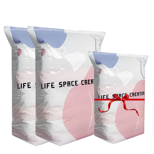 🏆🧳No‑Pump Vacuum Storage Bags – Press & seal, no pump needed. Saves 80% space, keeps clothes dry & dust‑free. Perfect for bulky bedding & off‑season gear. 🛏️🗄️