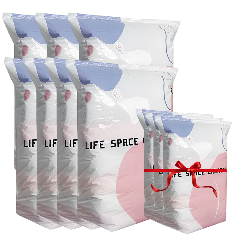 🏆🧳No‑Pump Vacuum Storage Bags – Press & seal, no pump needed. Saves 80% space, keeps clothes dry & dust‑free. Perfect for bulky bedding & off‑season gear. 🛏️🗄️