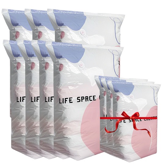 🏆🧳No‑Pump Vacuum Storage Bags – Press & seal, no pump needed. Saves 80% space, keeps clothes dry & dust‑free. Perfect for bulky bedding & off‑season gear. 🛏️🗄️