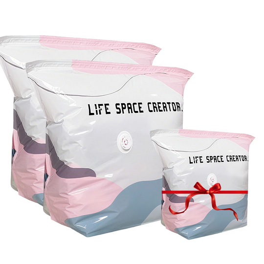 🏆🧳No‑Pump Vacuum Storage Bags – Press & seal, no pump needed. Saves 80% space, keeps clothes dry & dust‑free. Perfect for bulky bedding & off‑season gear. 🛏️🗄️