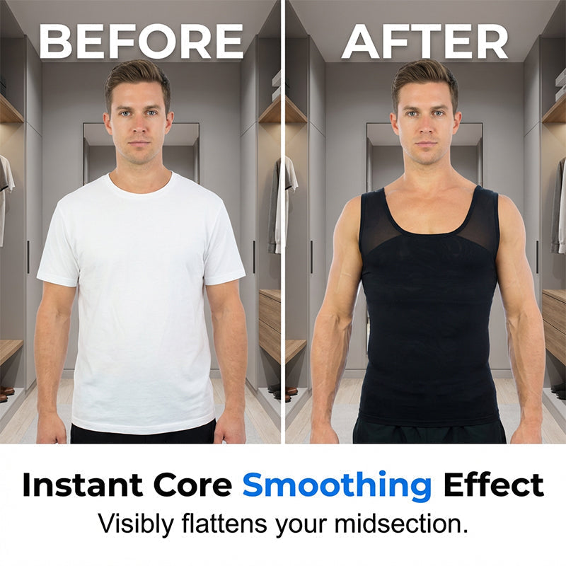 💪 Men's High-Elasticity Fitness & Shaping Tank Top – Instant Core Smoothing, All-Day Comfort! ✅💥