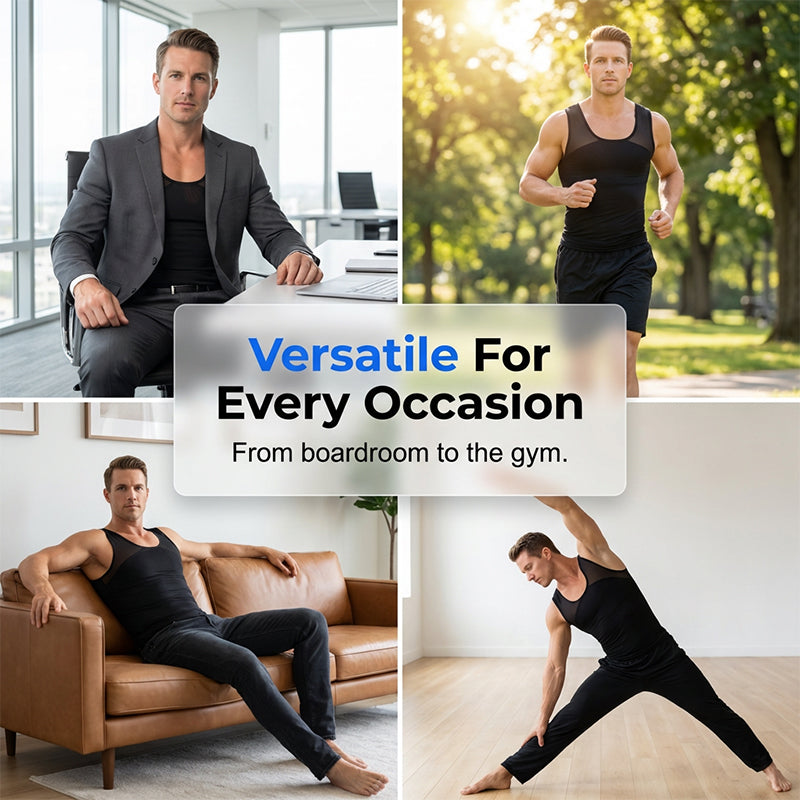 💪 Men's High-Elasticity Fitness & Shaping Tank Top – Instant Core Smoothing, All-Day Comfort! ✅💥